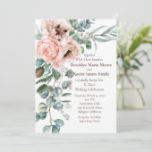 Poppy Radiance Wedding Einladung (Stehend Vorderseite)