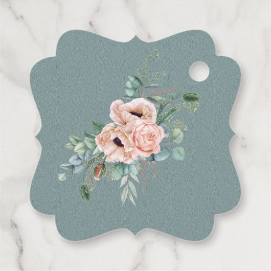 Poppy Radiance Wedding Geschenkanhänger (Rückseite)