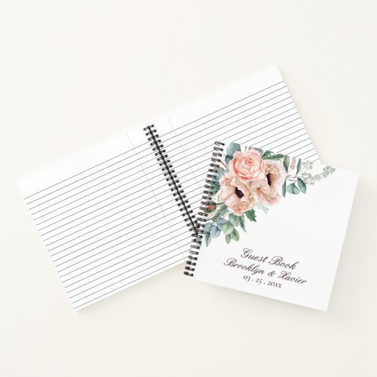 Poppy Radiance Wedding Guest Book Notizblock (Innenseite)