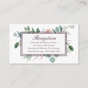 Poppy Radiance Wedding Reception Begleitkarte