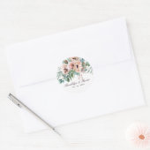 Poppy Radiance Wedding Runder Aufkleber (Umschlag)