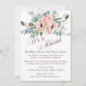 Poppy Radiance Wir sind Verheiratete Hochzeitsankü Einladung (Vorderseite)