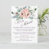 Poppy Radiance Wir sind Verheiratete Hochzeitsankü Einladung (Stehend Vorderseite)