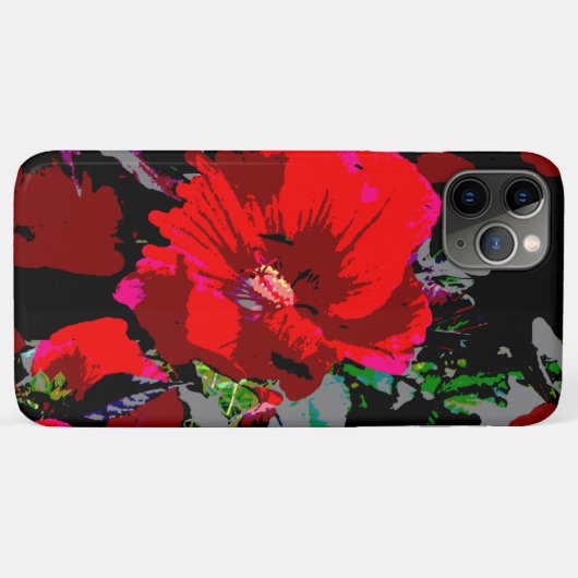 Poppy Red Retro Blumendesign Case-Mate iPhone Hülle (Rückseite (Horizontal))