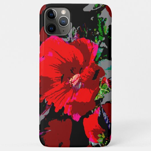 Poppy Red Retro Blumendesign Case-Mate iPhone Hülle (Rückseite)