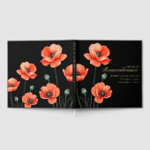 Poppy Remembrance Square Foil Gästebuch (Voll)