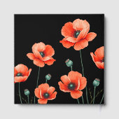 Poppy Remembrance Square Foil Gästebuch (Rückseite)