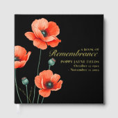 Poppy Remembrance Square Foil Gästebuch (Vorderseite)