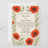 Poppy Reverie Photo Wedding Invitation Einladung (Vorderseite)