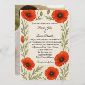 Poppy Reverie Photo Wedding Invitation Einladung (Vorne/Hinten)