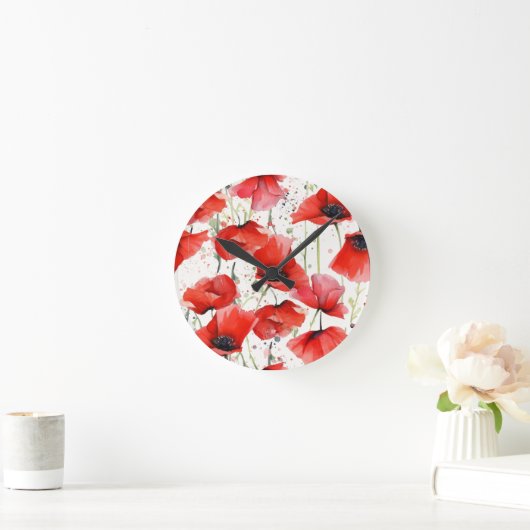 Poppy Runde Wanduhr (Zuhause)