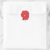 Poppy Runder Aufkleber (Tasche)