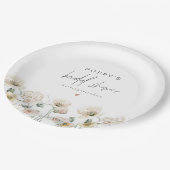 POPPY Rustic Pastel Wildblume Brautparty Pappteller (Schrägansicht)