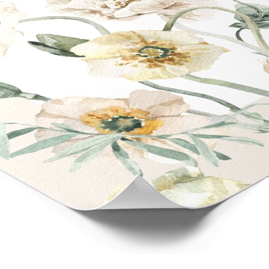 POPPY Rustic Wildblume Brautparty Willkommen Poster (Ecke)