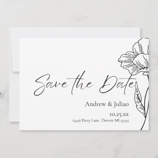 Poppy Save The Date (Rückseite)