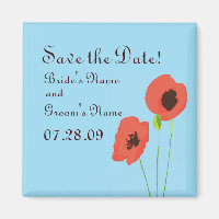 Poppy Save the Date Magnent