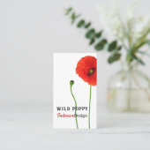 Poppy Simplicity Visitenkarte (Stehend Vorderseite)