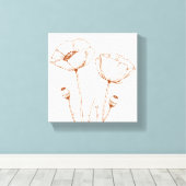 Poppy Sketch in Sepia Tones Leinwanddruck (Insitu (Holzboden))