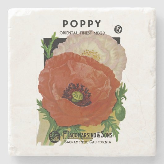 Poppy Steinuntersetzer (Vorderseite)