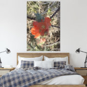 Poppy Stretched Canvas Print Leinwanddruck (Insitu (Schlafzimmer))