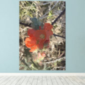 Poppy Stretched Canvas Print Leinwanddruck (Insitu (Holzboden))