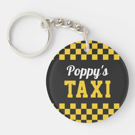 Poppy-Taxi | Funny Grandpa Nickname Schlüsselanhänger (Vorderseite)