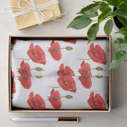 Poppy Tissue Paper Seidenpapier (Geschenk)
