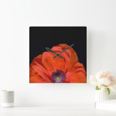 "Poppy-Uhr"! Quadratische Wanduhr (Zuhause)