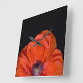 "Poppy-Uhr"! Quadratische Wanduhr (Winkel)