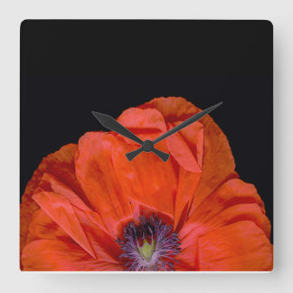 "Poppy-Uhr"! Quadratische Wanduhr