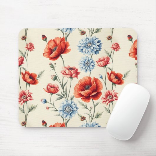 Poppy und Dahlia Mousepad (Mit Mouse)