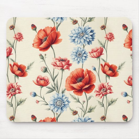 Poppy und Dahlia Mousepad (Vorne)
