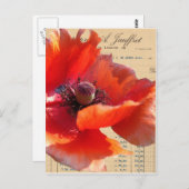 Poppy und Ephemera Digitale Kunst Postkarte (Vorne/Hinten)