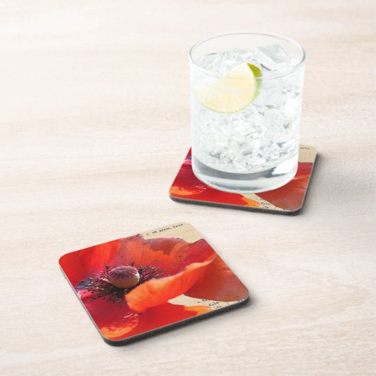 Poppy und Ephemera Digitale Kunst Untersetzer (Rechte Seite)