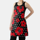 Poppy und Polka Dot Red Black Schürze (InSitu)