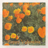 Poppy Valentine Glass Untersetzer (Vorderseite)