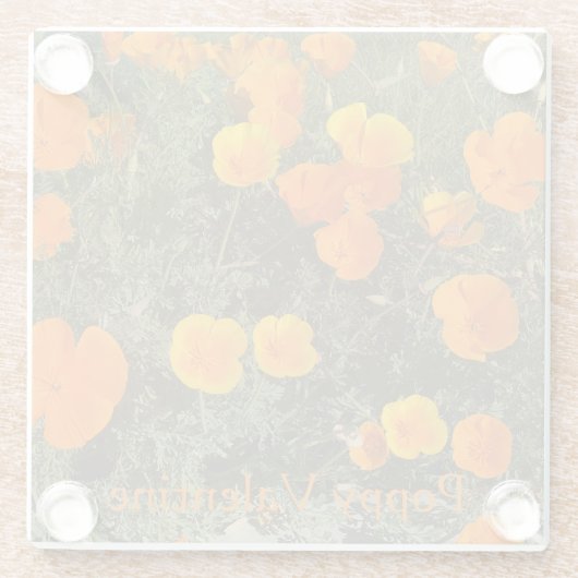 Poppy Valentine Glasuntersetzer (Rückseite)