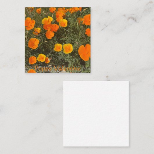 Poppy Valentine Mitteilungskarte (Vorne/Hinten)