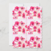 Poppy Watercolor Blume Blumenzwiebeln Einladung (Rückseite)