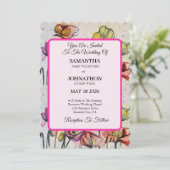 Poppy Watercolor Blume Blumenzwiebeln Einladung (Stehend Vorderseite)