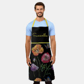 Poppy Watercolor Pappi Blume Schürze (Getragen)