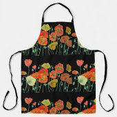 Poppy Watercolor Pappi Blume Schürze (Vorderseite)