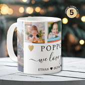 Poppy We Love You Grandkids 5 Photo Collage Kaffeetasse