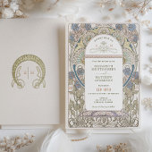 Poppy Wedding Einladungen Jugendstil von Mucha