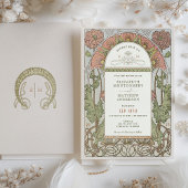 Poppy Wedding Einladungen Jugendstil von Mucha