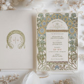 Poppy Wedding Einladungen Jugendstil von Mucha