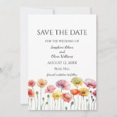 Poppy Wild Blume Hochzeit Save The Date (Vorderseite)
