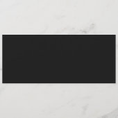 Poppy Wildblumen Monogram Dark Wedding Menükarte (Rückseite)