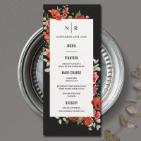Poppy Wildblumen Monogram Dark Wedding
