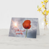 Poppy - With deepest sympathy Card Karte (Gelbe Blume)